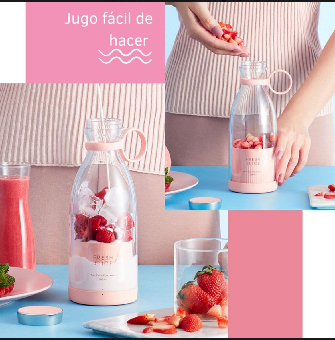 Mini Licuador Portatil 2 en 1