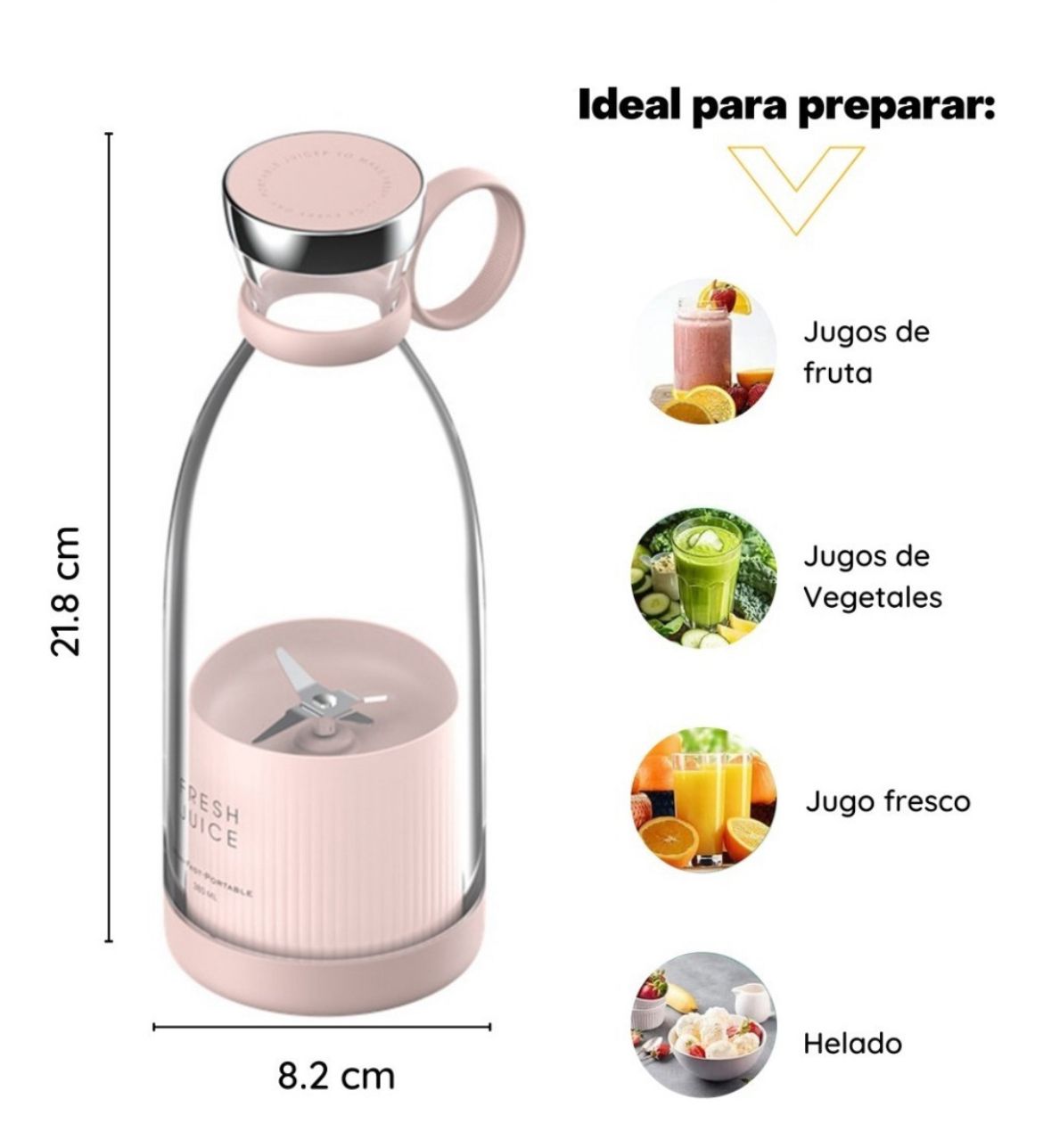 Mini Licuador Portatil 2 en 1