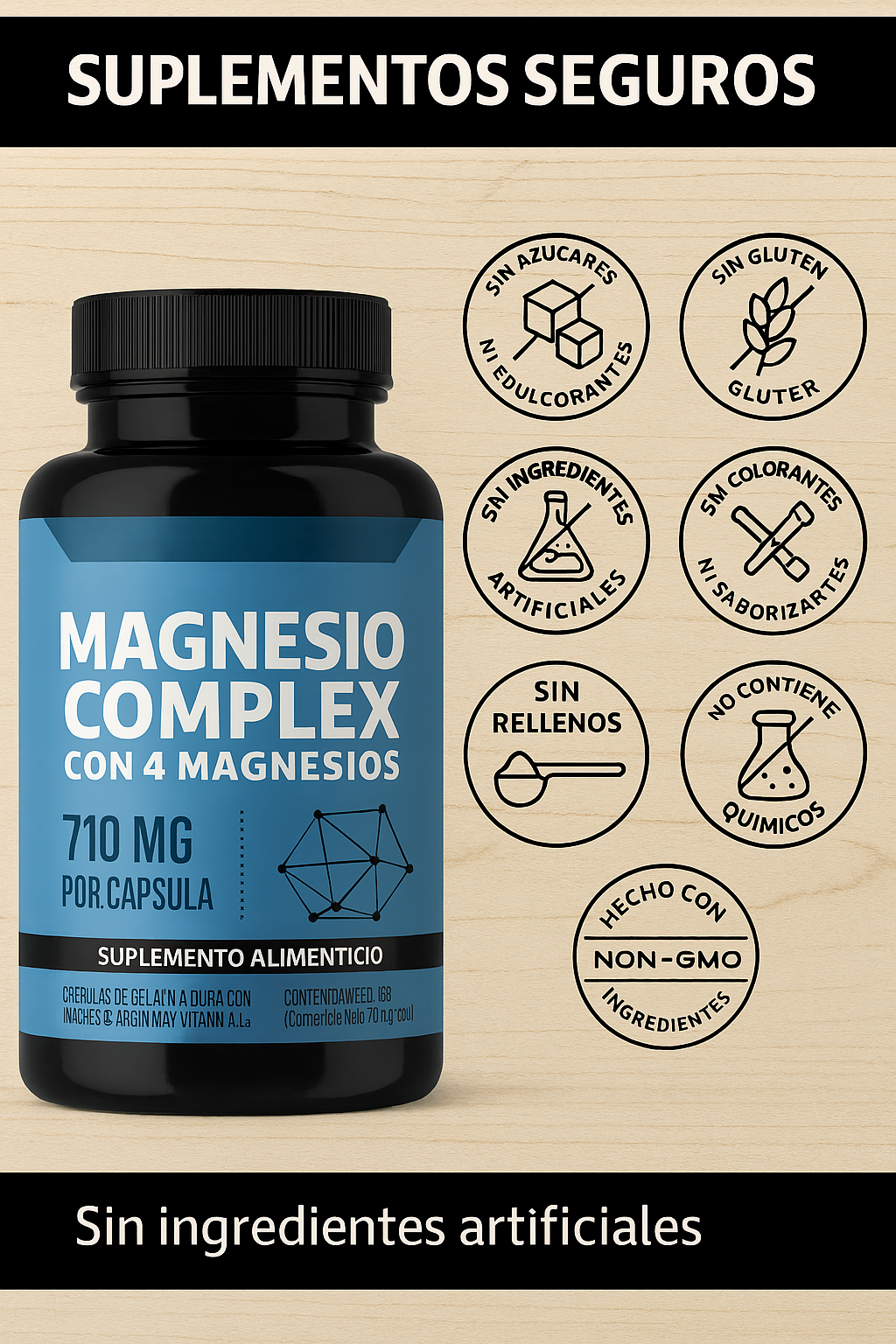 Suplemento Magnesio Complex 180 Capsulas